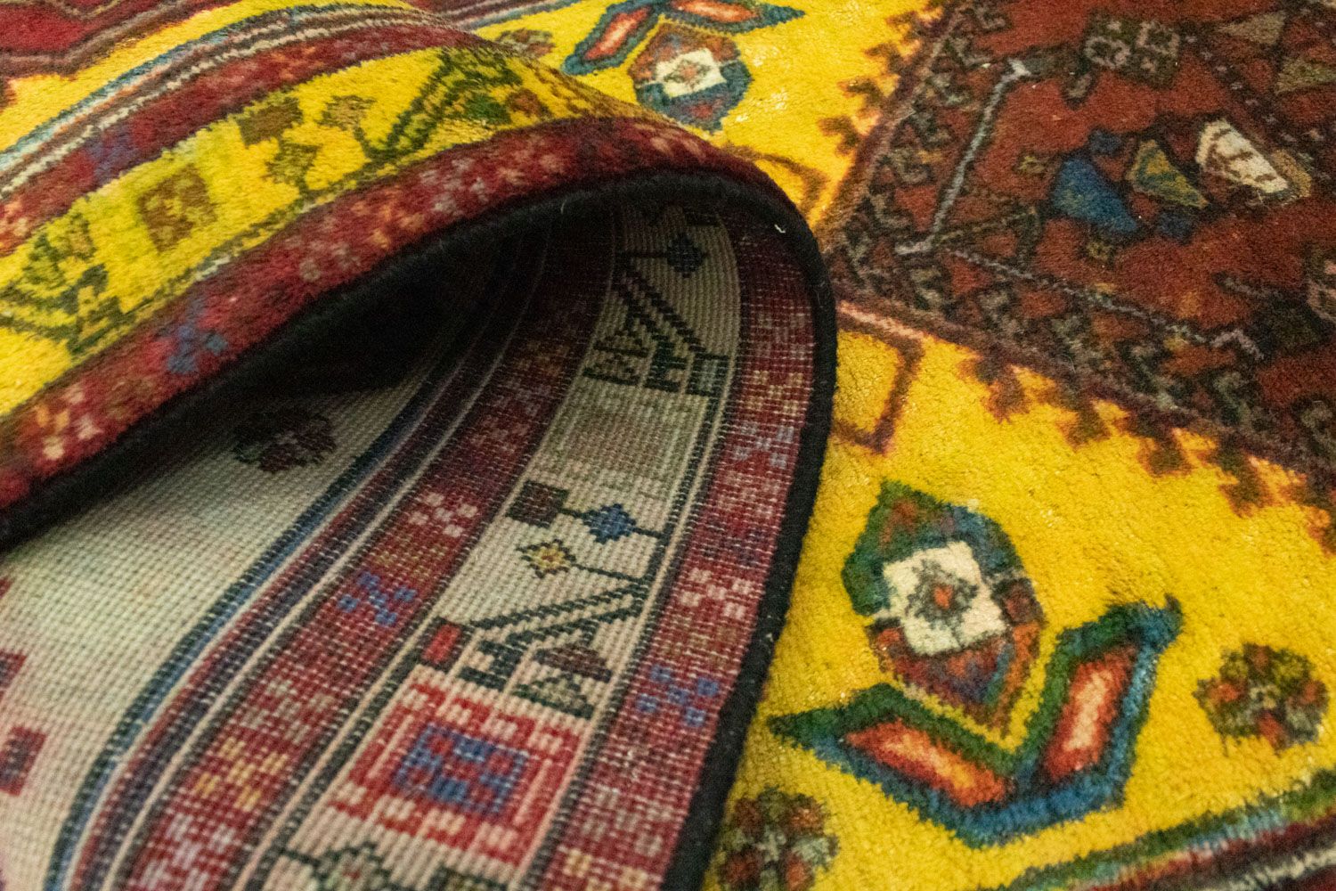 Tapis de couloir Tapis persan - Nomadic - 300 x 73 cm - jaune