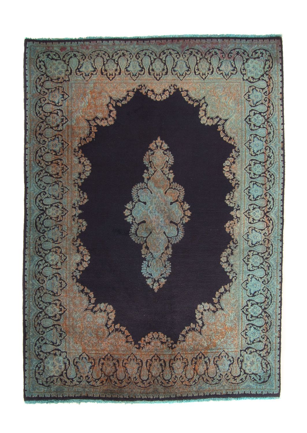 Tapis persan - Classique - 199 x 151 cm - bleu foncé
