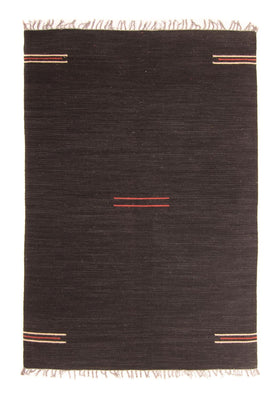 Tapis Kelim - Tendance - 195 x 132 cm - marron foncé