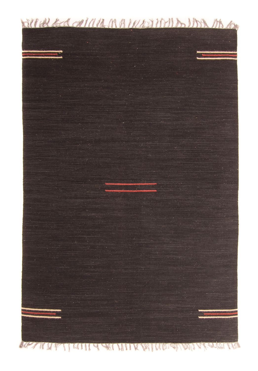 Tapis Kelim - Tendance - 195 x 132 cm - marron foncé