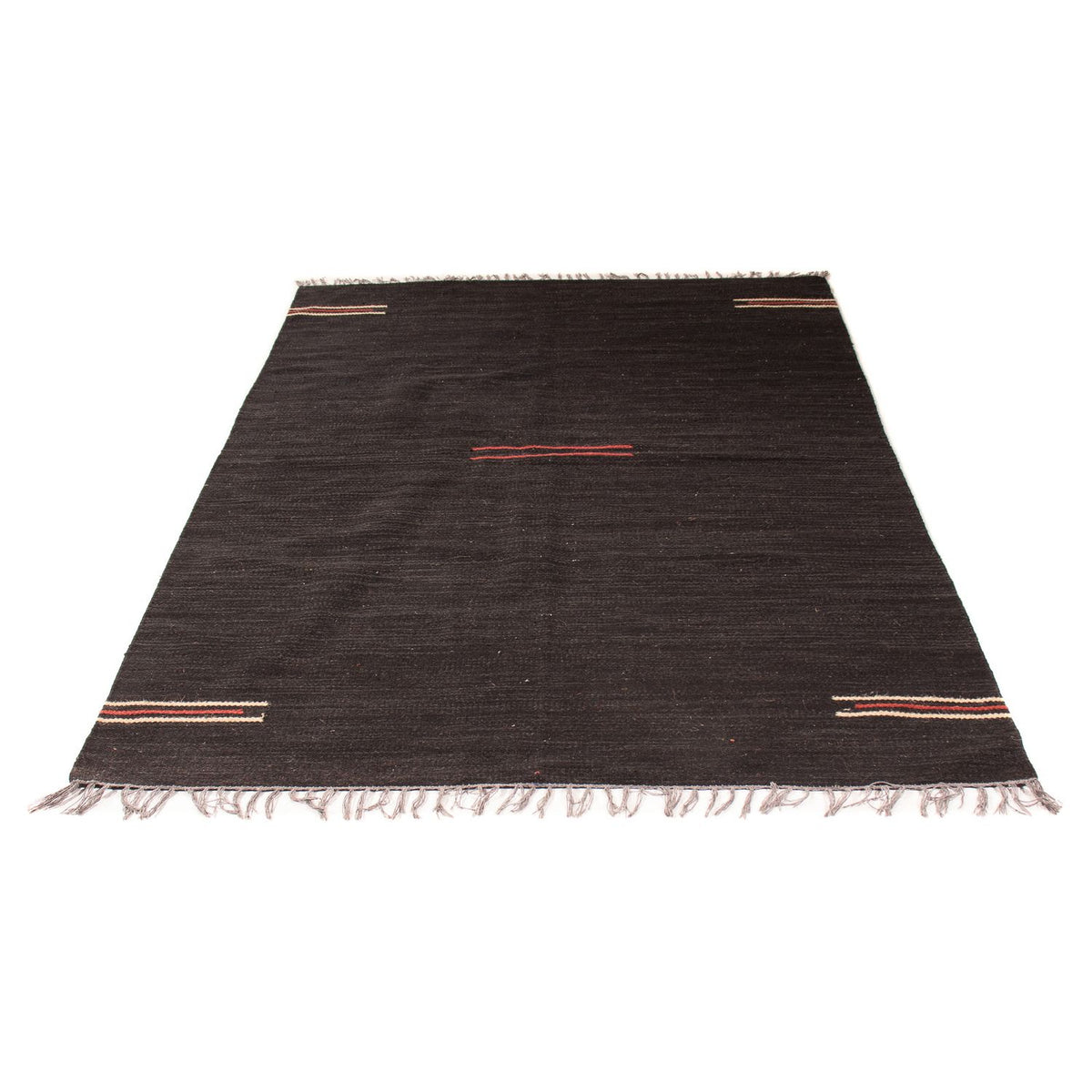 Tapis Kelim - Tendance - 195 x 132 cm - marron foncé