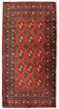Tapis de couloir Tapis Turkaman - 100 x 50 cm - rouge