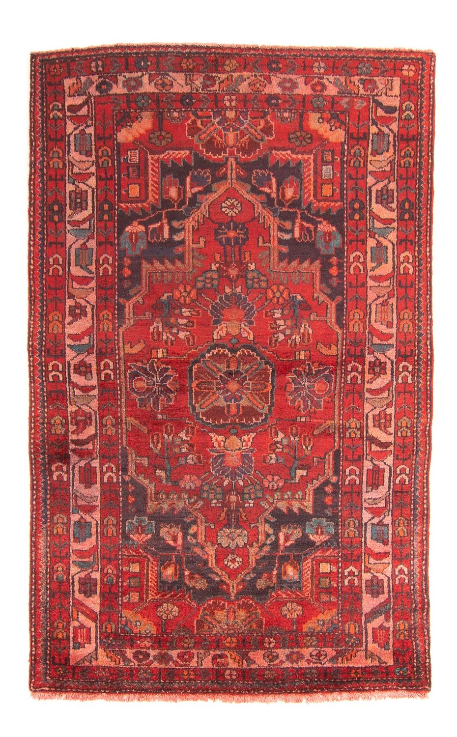 Tapis persan - Nomadic - 174 x 112 cm - rouge foncé