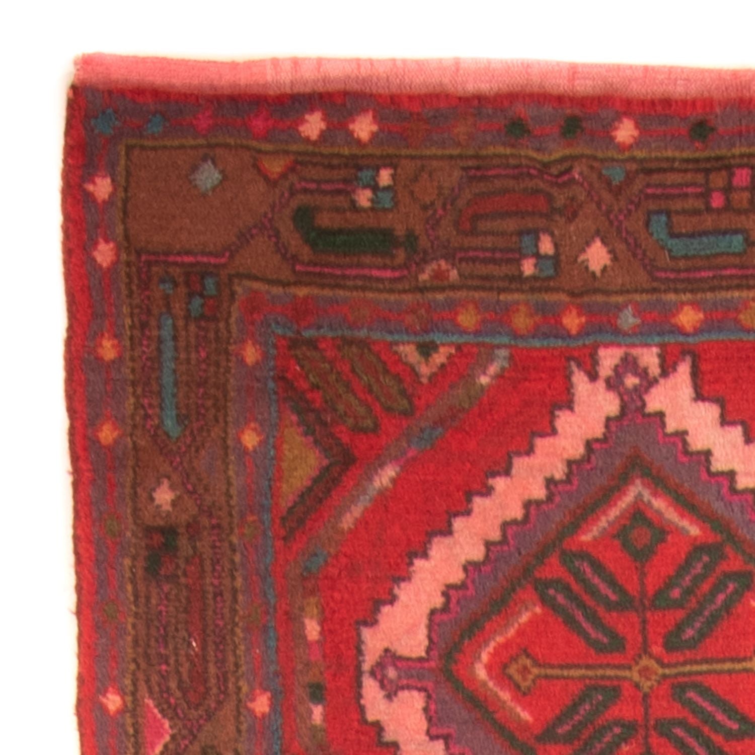 Tapis de couloir Tapis persan - Nomadic - 282 x 80 cm - rouge