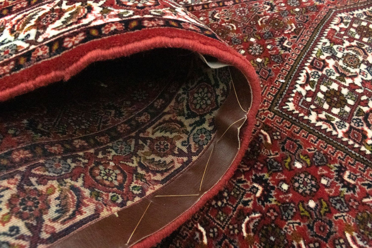 Tapis de couloir Tapis persan - Bidjar - 393 x 82 cm - rouge