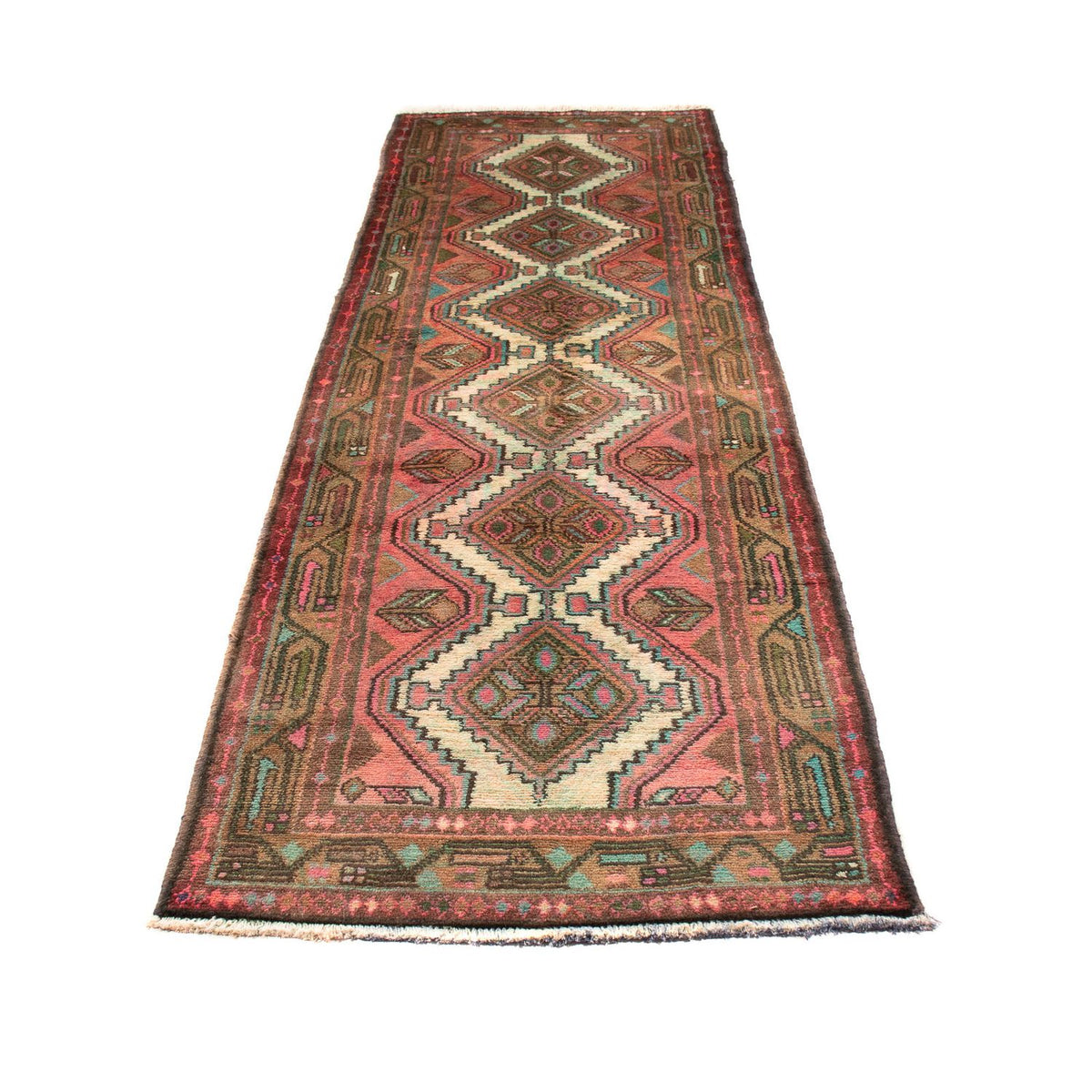 Tapis de couloir Tapis persan - Nomadic - 293 x 83 cm - rouge clair
