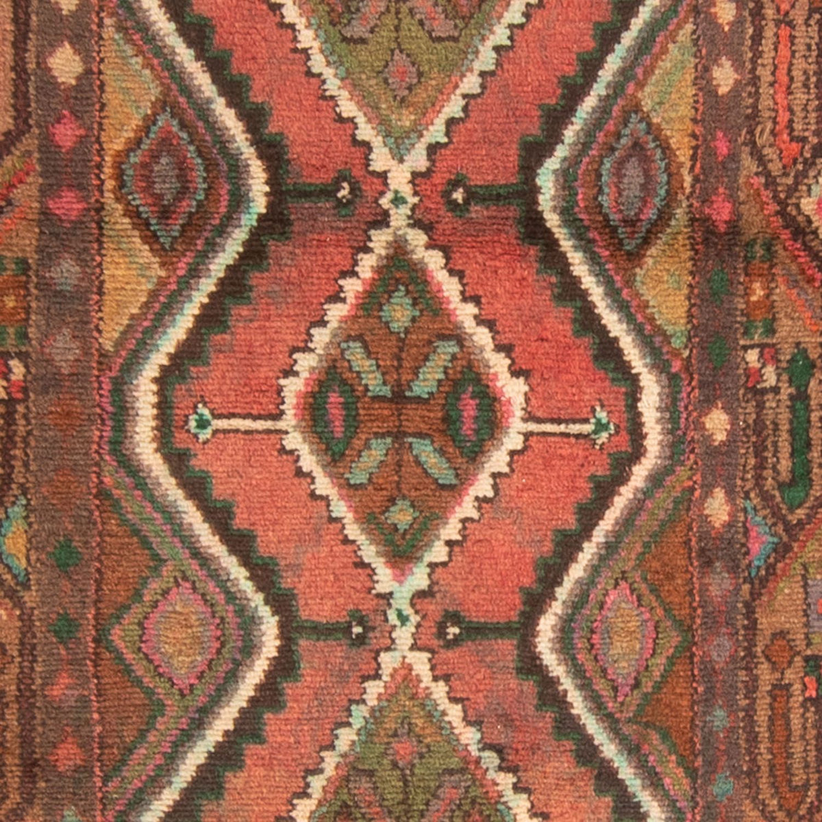 Tapis de couloir Tapis persan - Nomadic - 290 x 86 cm - rouge clair