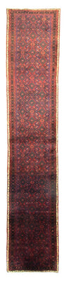 Tapis de couloir Tapis persan - Nomadic - 410 x 80 cm - rouge