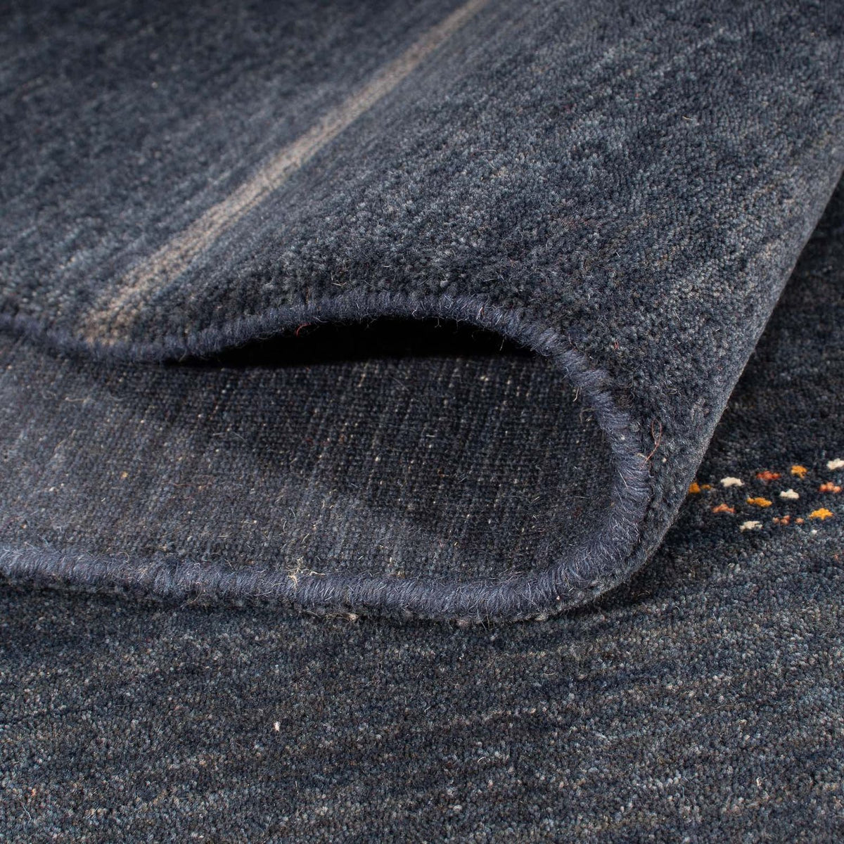 Tapis Gabbeh - Indus - 244 x 170 cm - bleu foncé