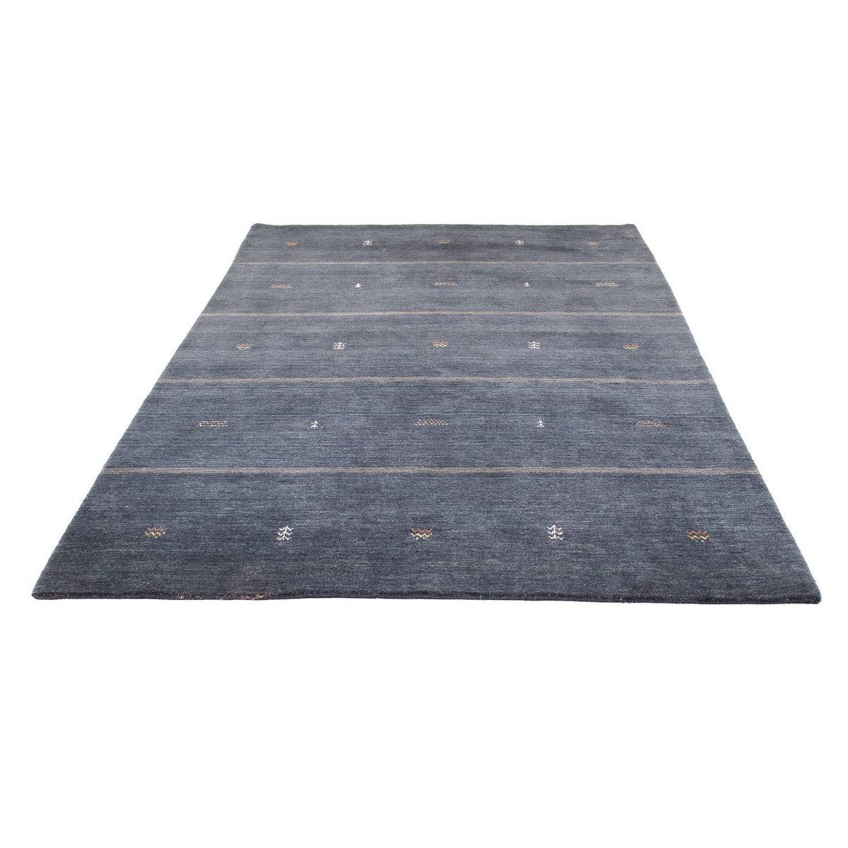 Tapis Gabbeh - Indus - 244 x 170 cm - bleu foncé