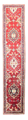 Tapis de Tabriz Tapis 85x417cm - Tapis persan - Tapis de couloir / Rouge / 85 x 417 cm Tapis de couloir
