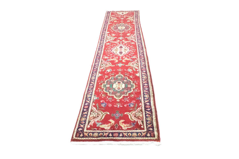 Tapis de couloir Tapis persan - Tabriz - 417 x 85 cm - rouge