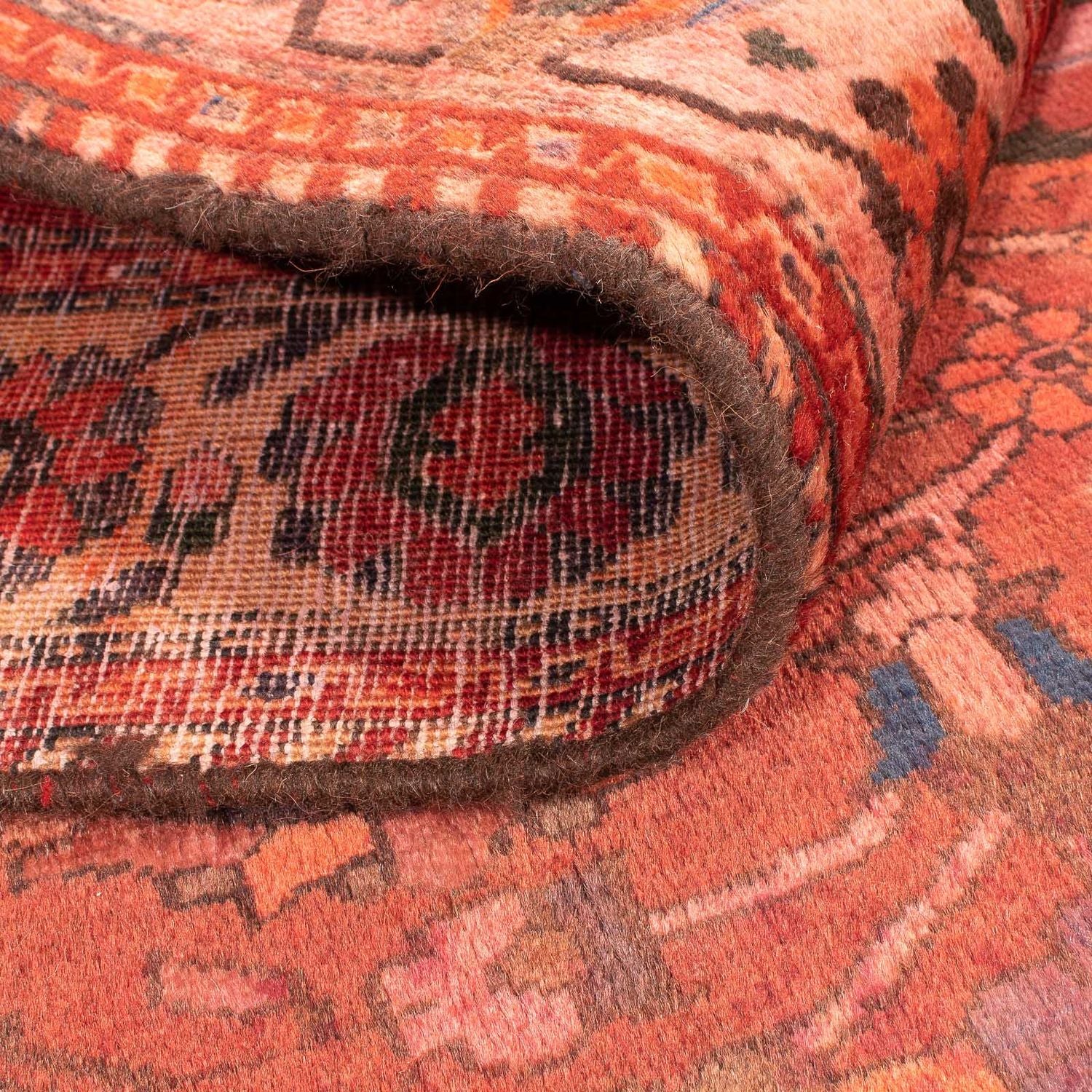 Tapis persan - Nomadic - 210 x 162 cm - rouge clair