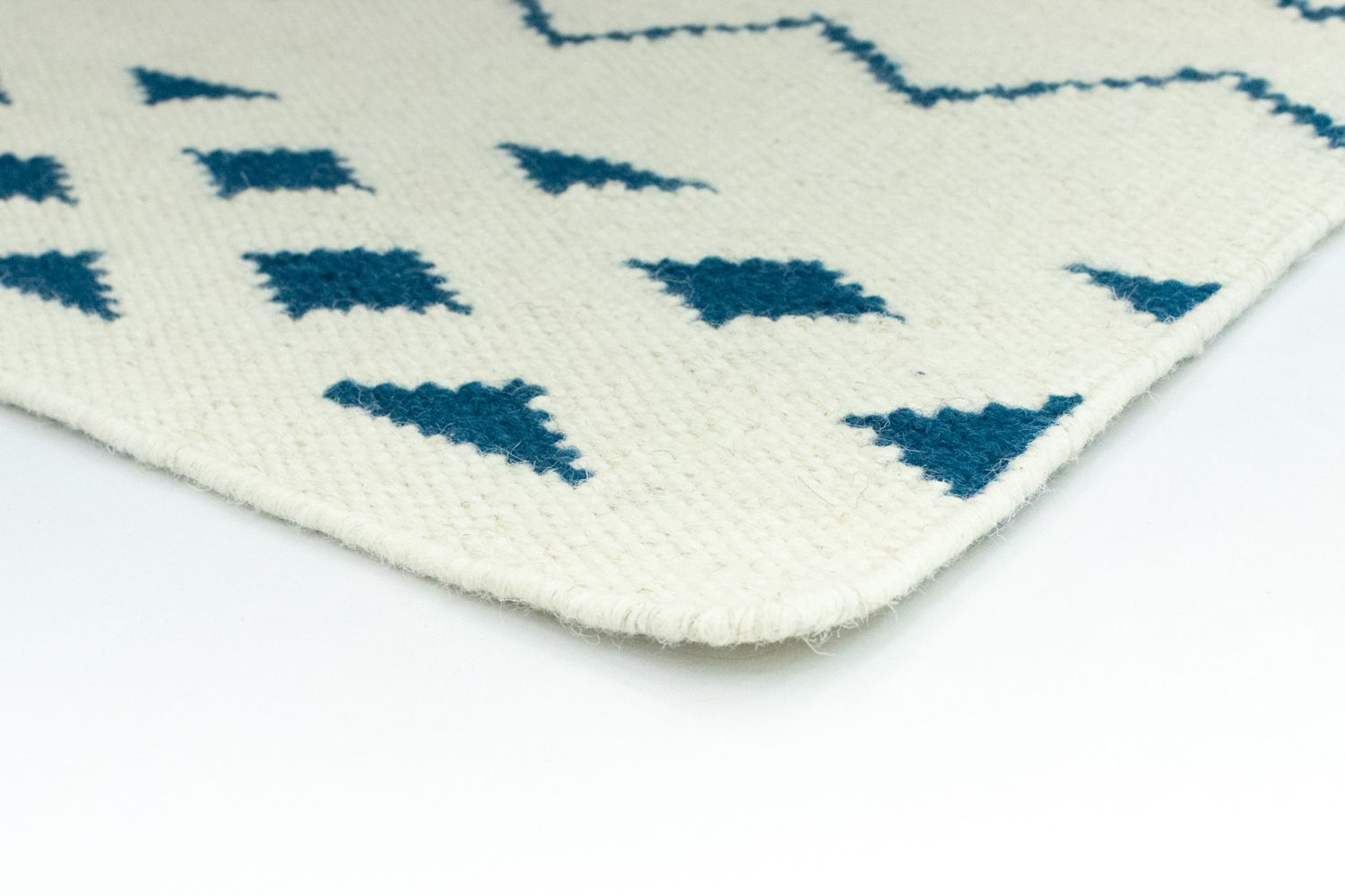 Tapis Kelim - Tendance - 95 x 62 cm - bleu
