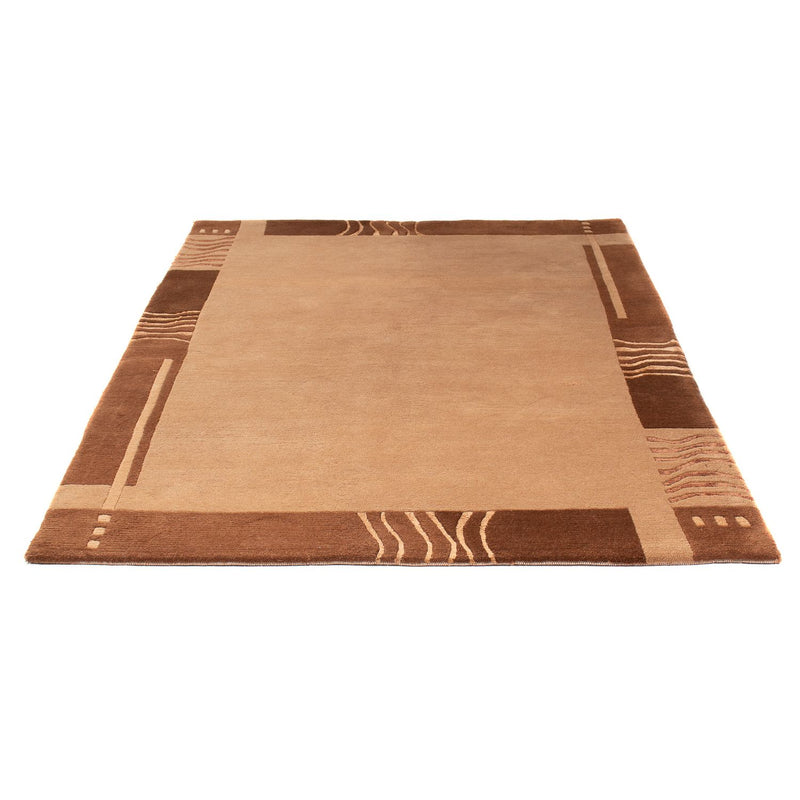 Tapis Népalais - 196 x 147 cm - marron clair