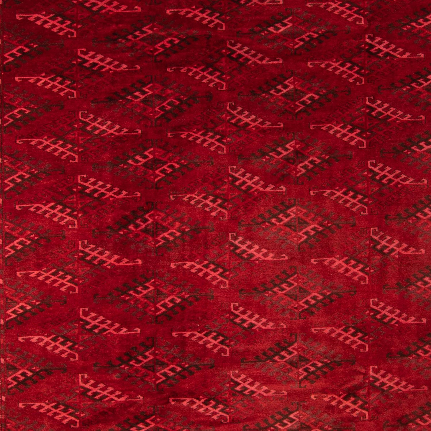 Tapis afghan - 323 x 279 cm - rouge