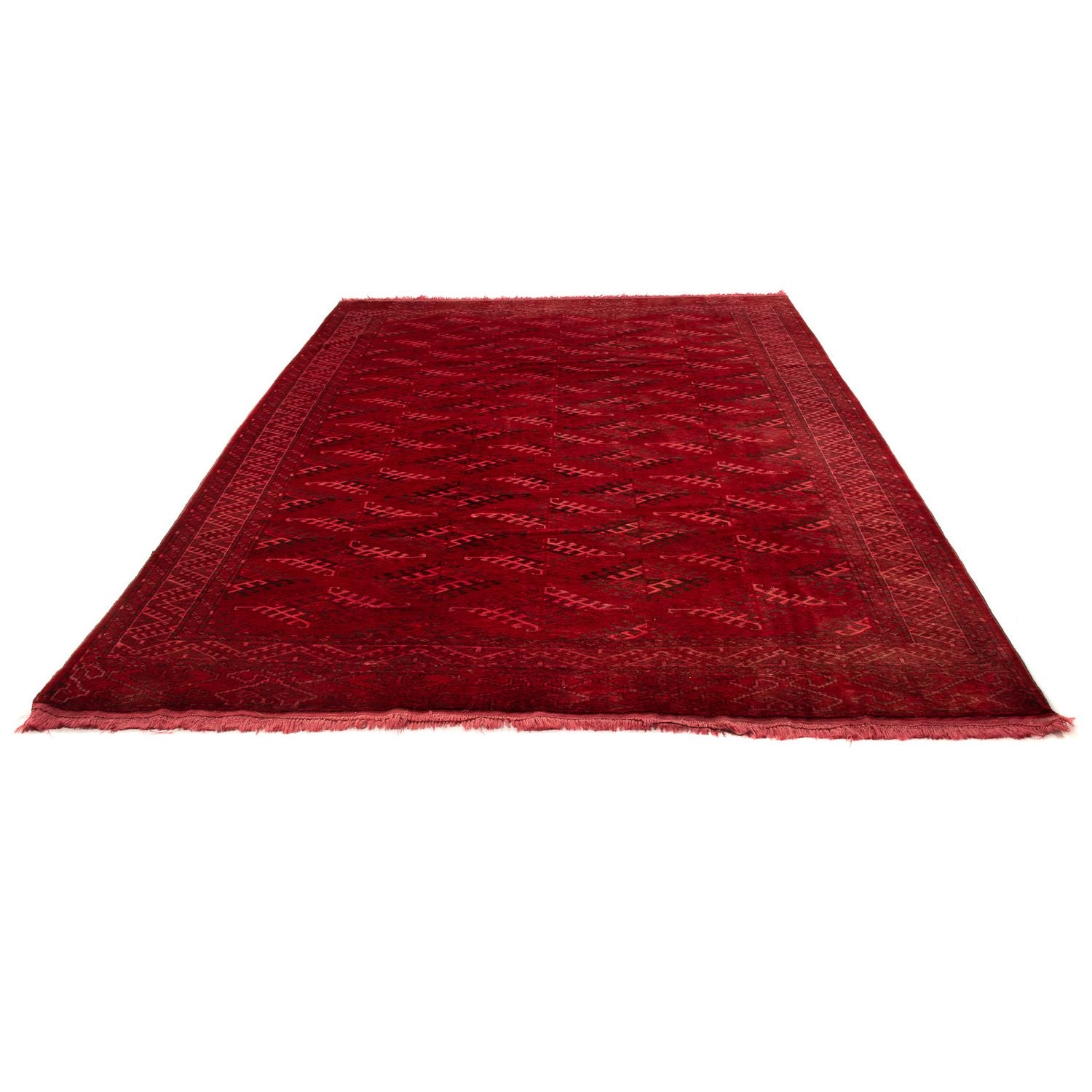 Tapis afghan - 323 x 279 cm - rouge