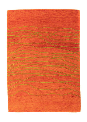 Tapis en laine - 195 x 136 cm - rouille