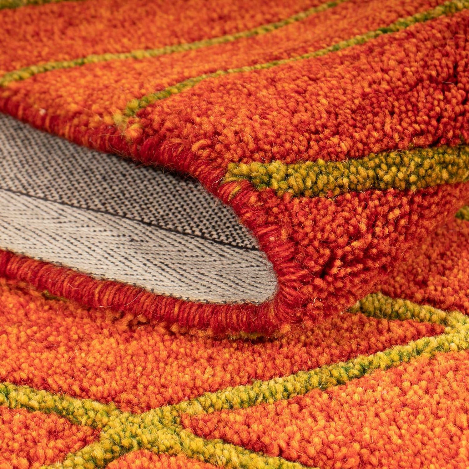 Tapis en laine - 195 x 136 cm - rouille