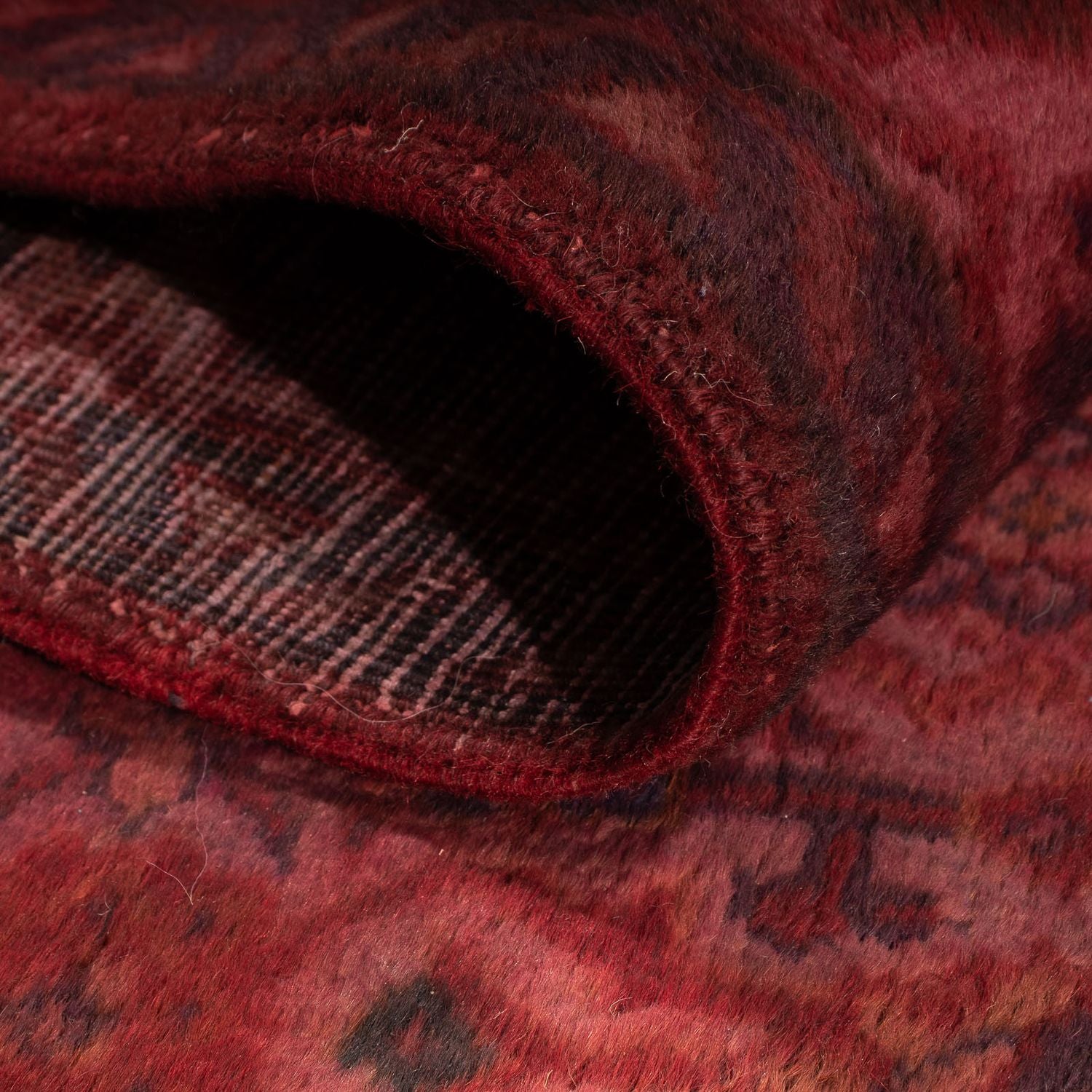 Tapis de couloir Tapis persan - Nomadic - 323 x 115 cm - rouge foncé