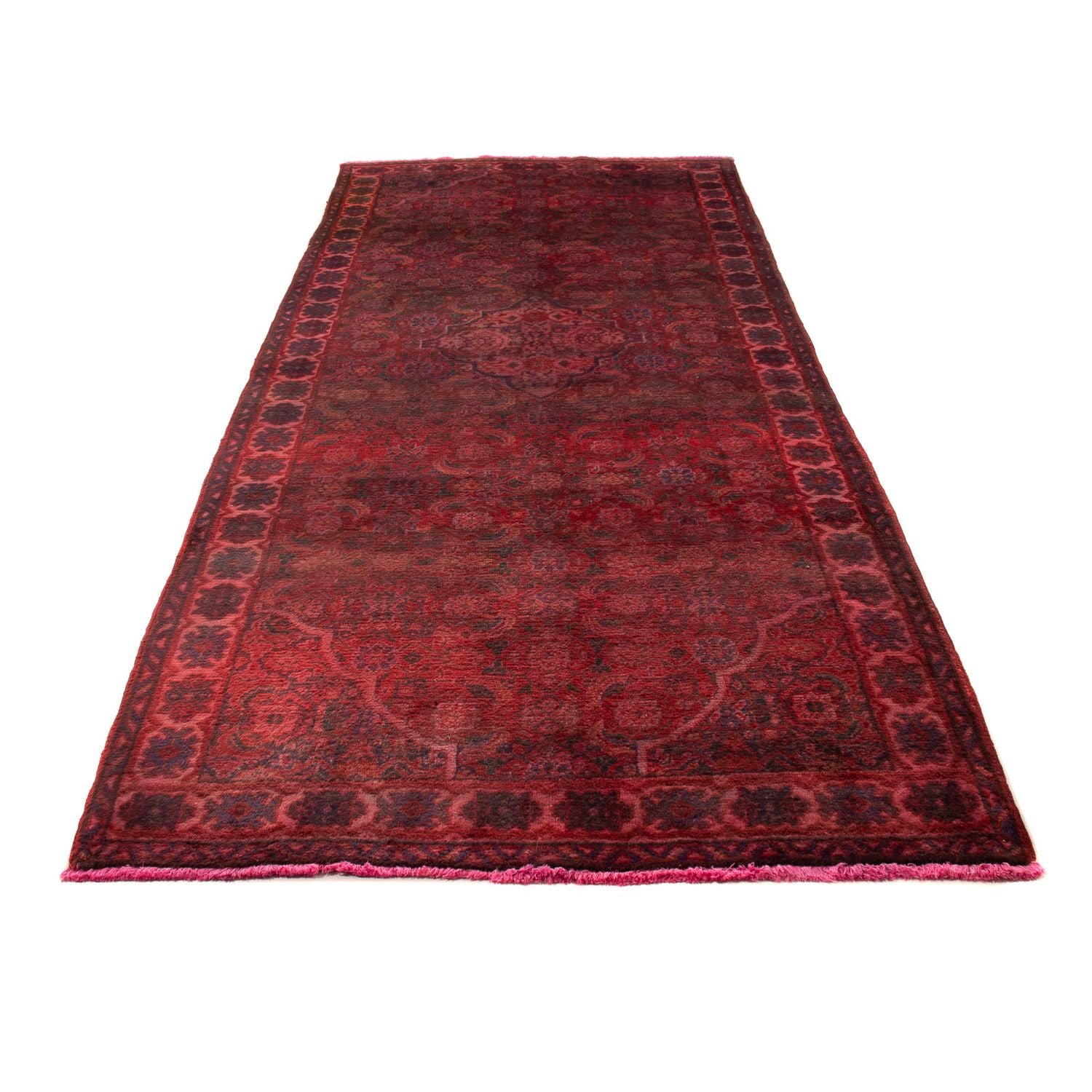 Tapis de couloir Tapis persan - Nomadic - 323 x 115 cm - rouge foncé