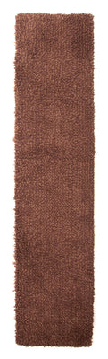 Tapis de couloir Tapis à poils longs - 295 x 66 cm - marron