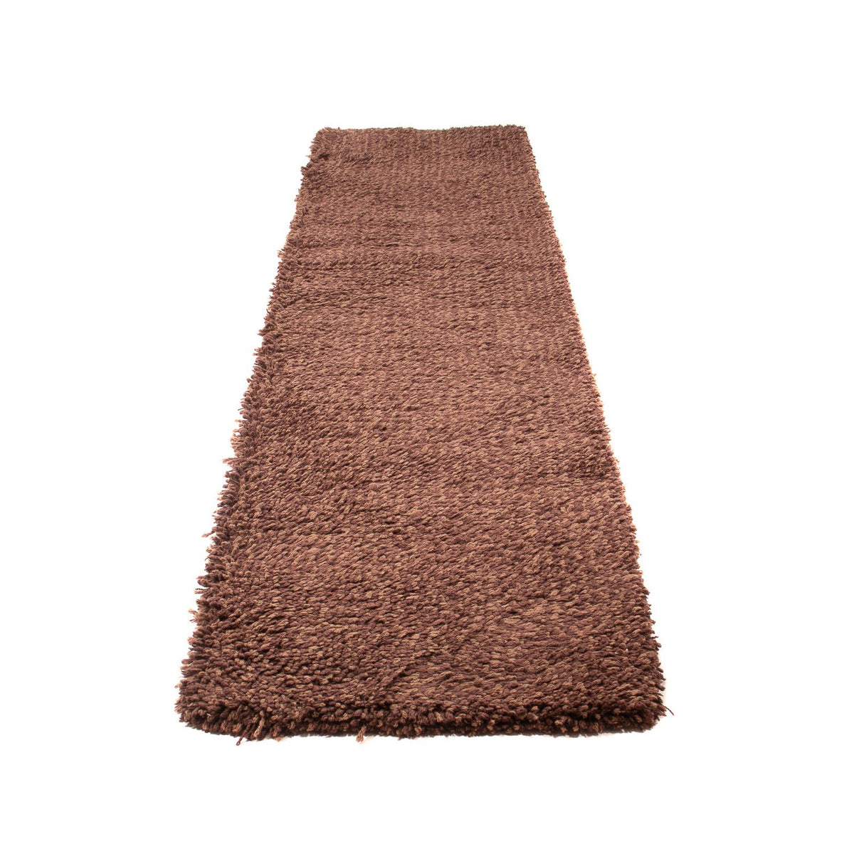 Tapis de couloir Tapis à poils longs - 295 x 66 cm - marron