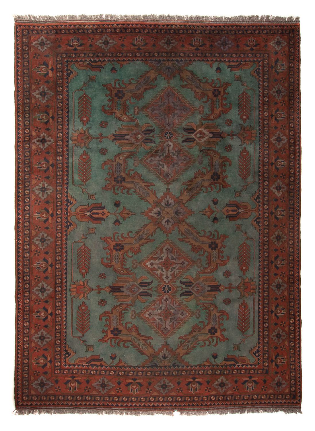 Tapis afghan - Hatschlu - 307 x 220 cm - marron
