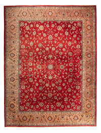 Tapis oriental - Tabriz - 363 x 280 cm - rouge foncé