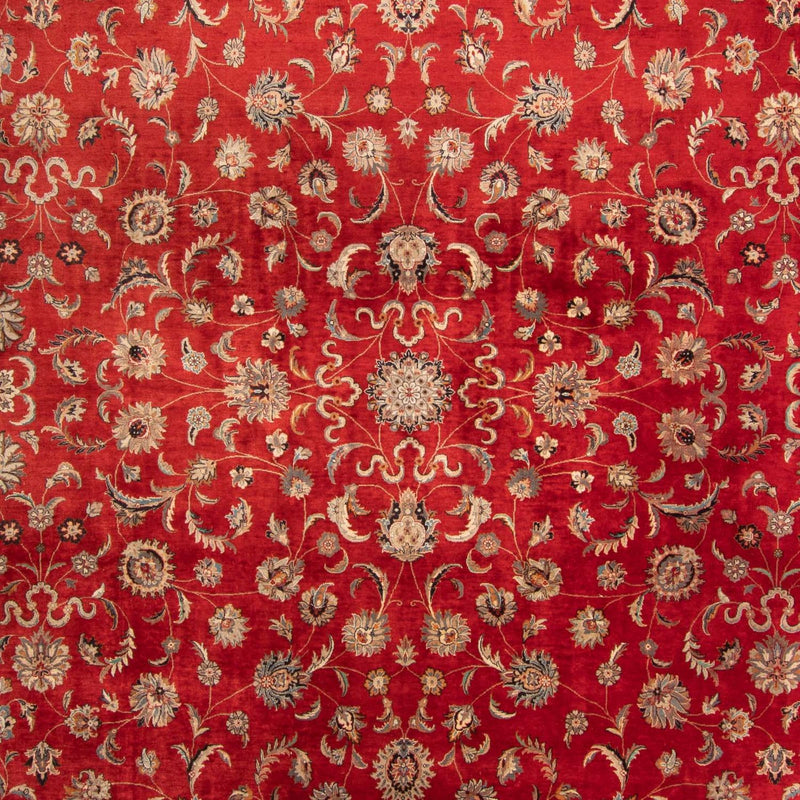 Tapis oriental - Tabriz - 363 x 280 cm - rouge foncé