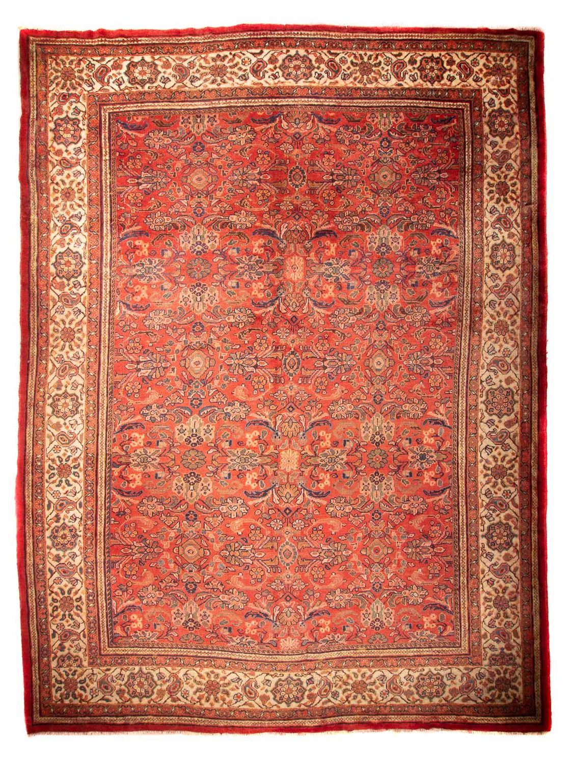 Tapis persan - Nomadic - 433 x 320 cm - rouge foncé