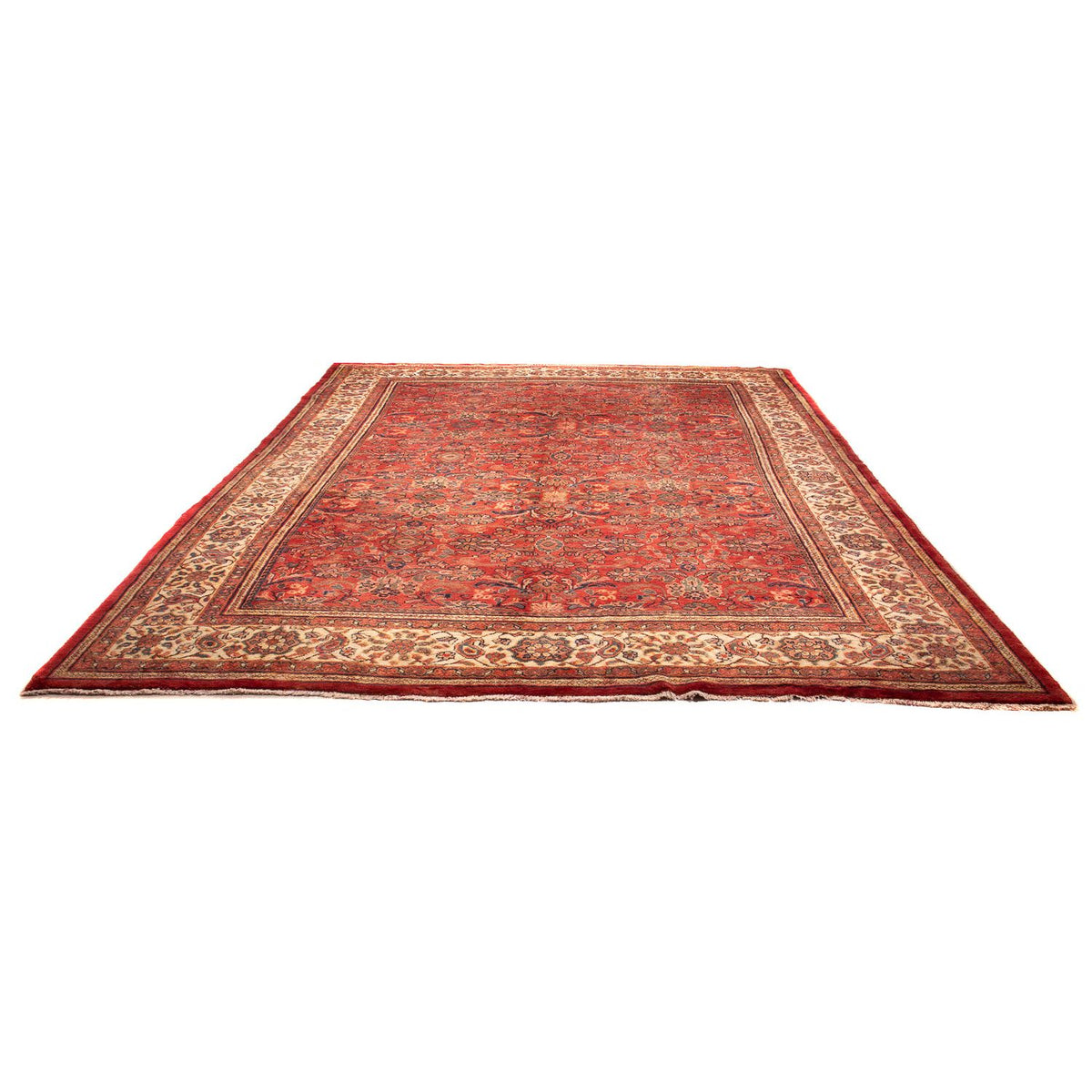 Tapis persan - Nomadic - 433 x 320 cm - rouge foncé