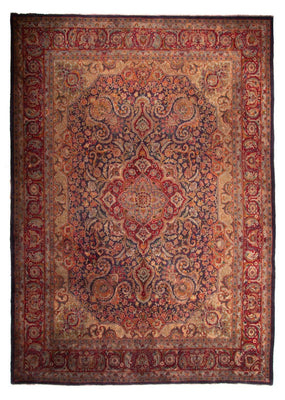 Tapis persan - Classique - 383 x 295 cm - rouge foncé