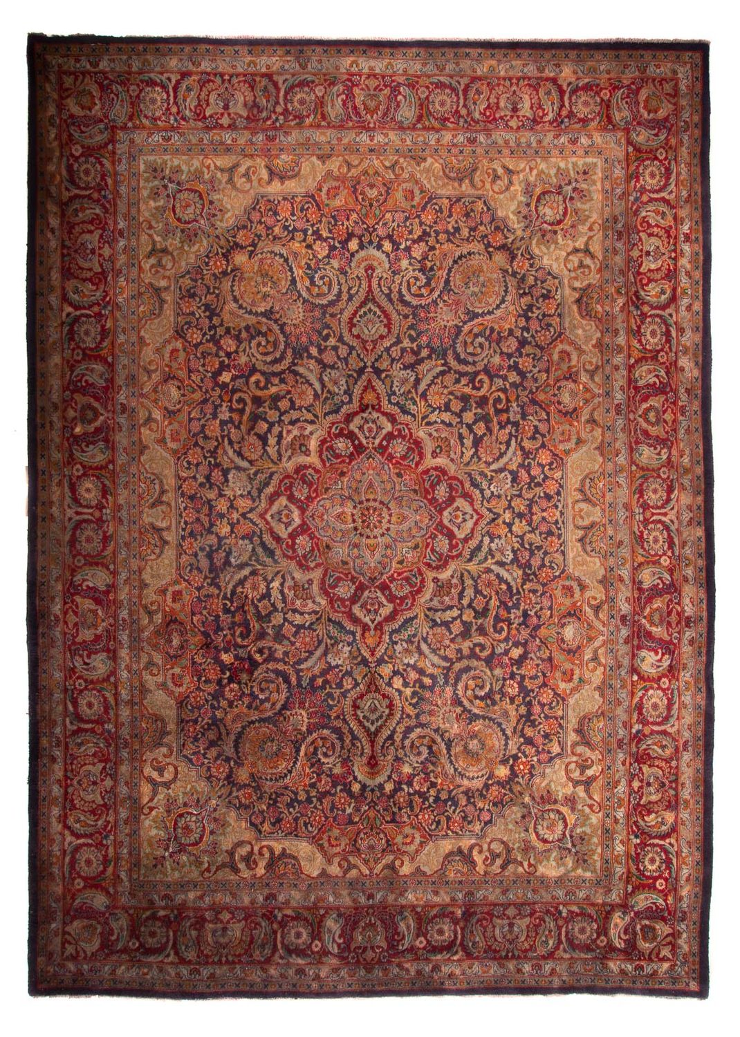 Tapis persan - Classique - 383 x 295 cm - rouge foncé