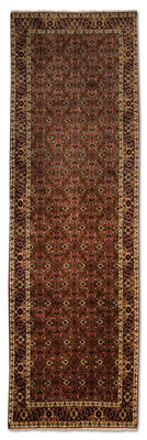 Tapis de couloir Tapis persan - Bidjar - 301 x 87 cm - rouge