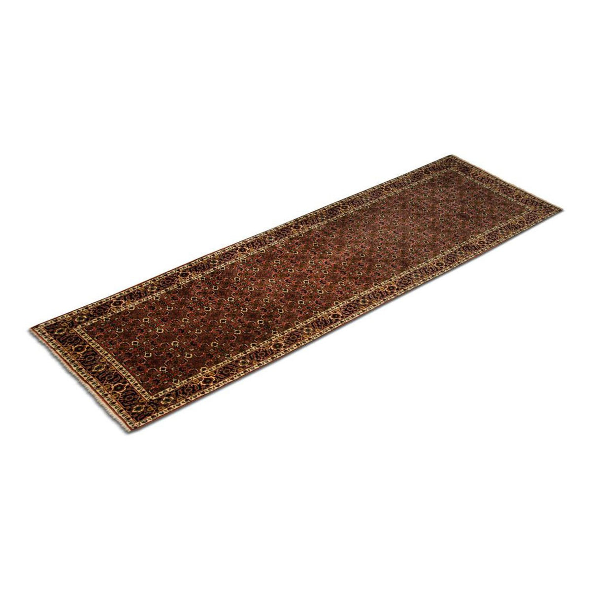 Tapis de couloir Tapis persan - Bidjar - 301 x 87 cm - rouge