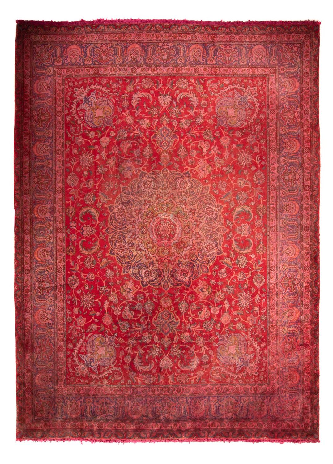 Tapis persan - Classique - 399 x 295 cm - rouge foncé