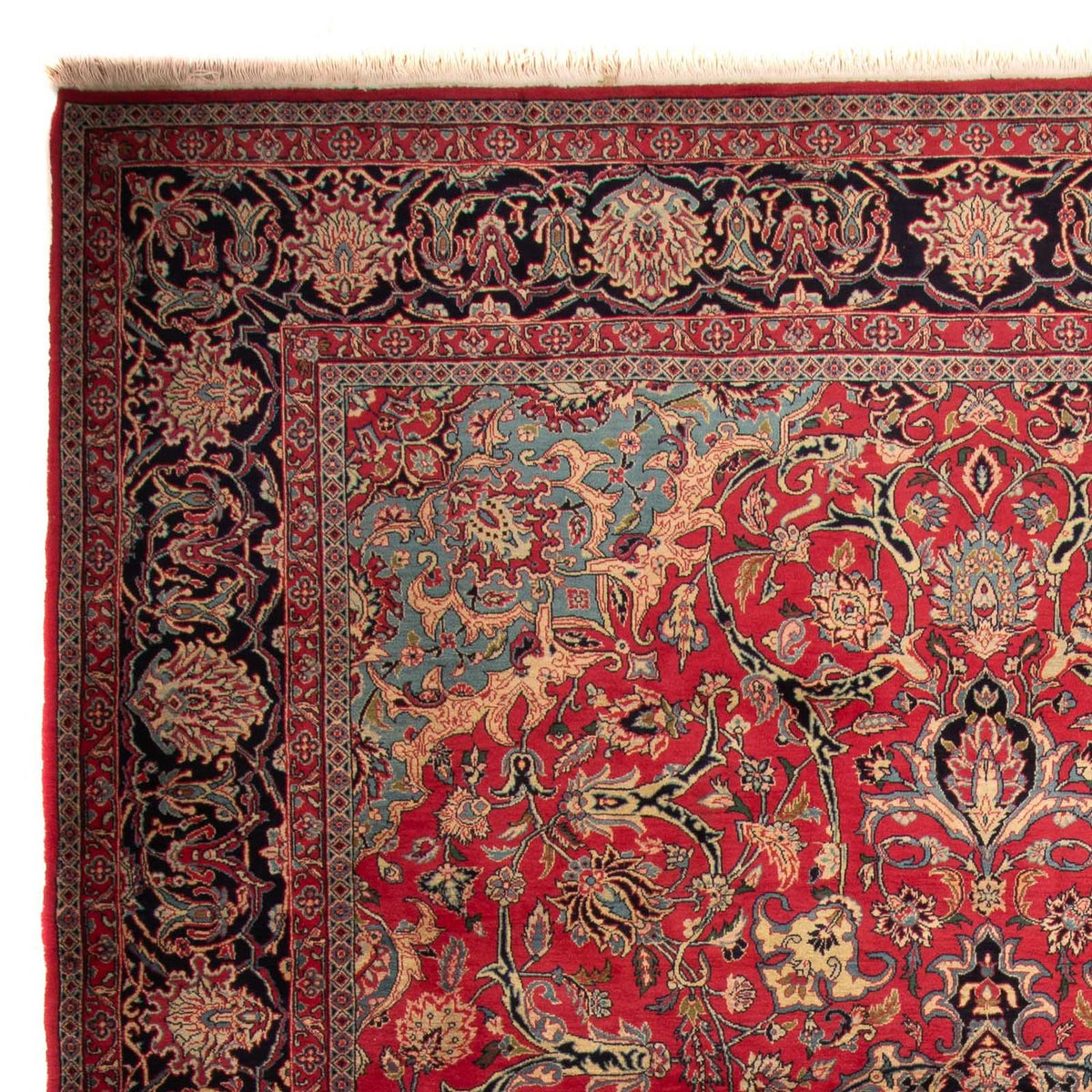 Tapis persan - Classique - 366 x 267 cm - rouge foncé
