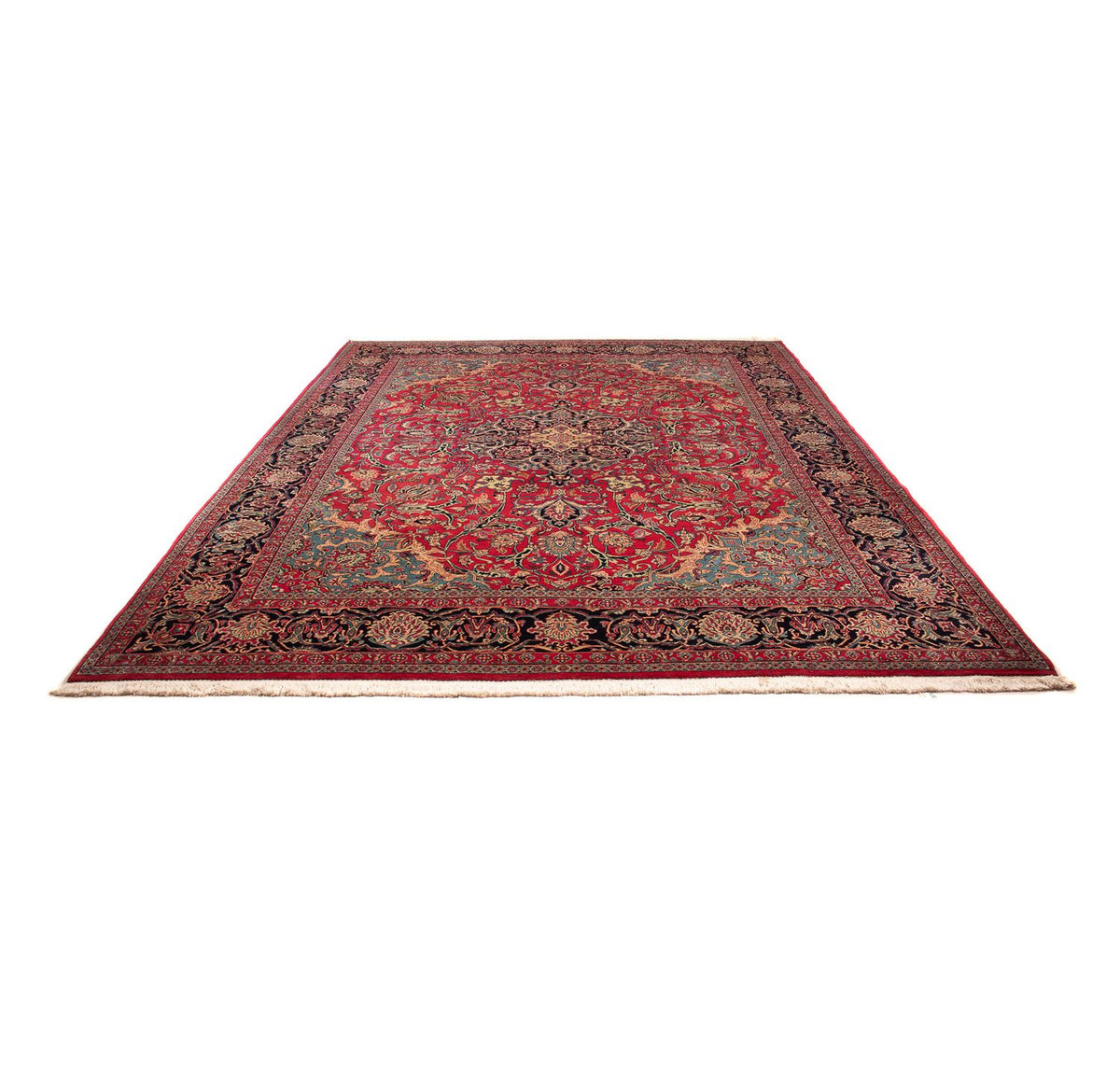 Tapis persan - Classique - 366 x 267 cm - rouge foncé