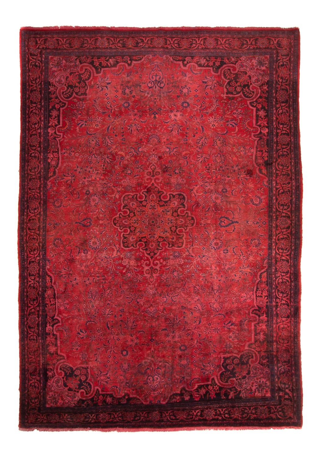Tapis persan - Classique - 335 x 212 cm - rouge foncé