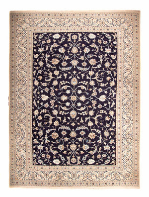 Tapis persan - Nain - Royal - 383 x 286 cm - bleu foncé