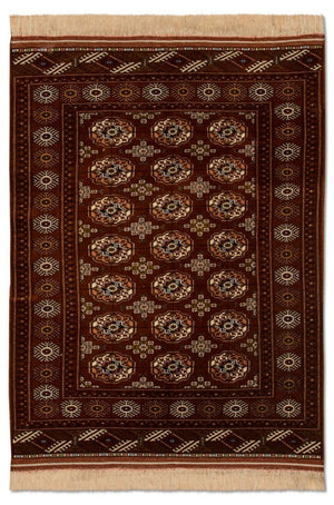 Tapis Turkaman - 154 x 103 cm - marron