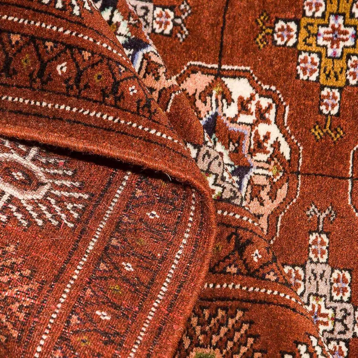Tapis Turkaman - 154 x 103 cm - marron