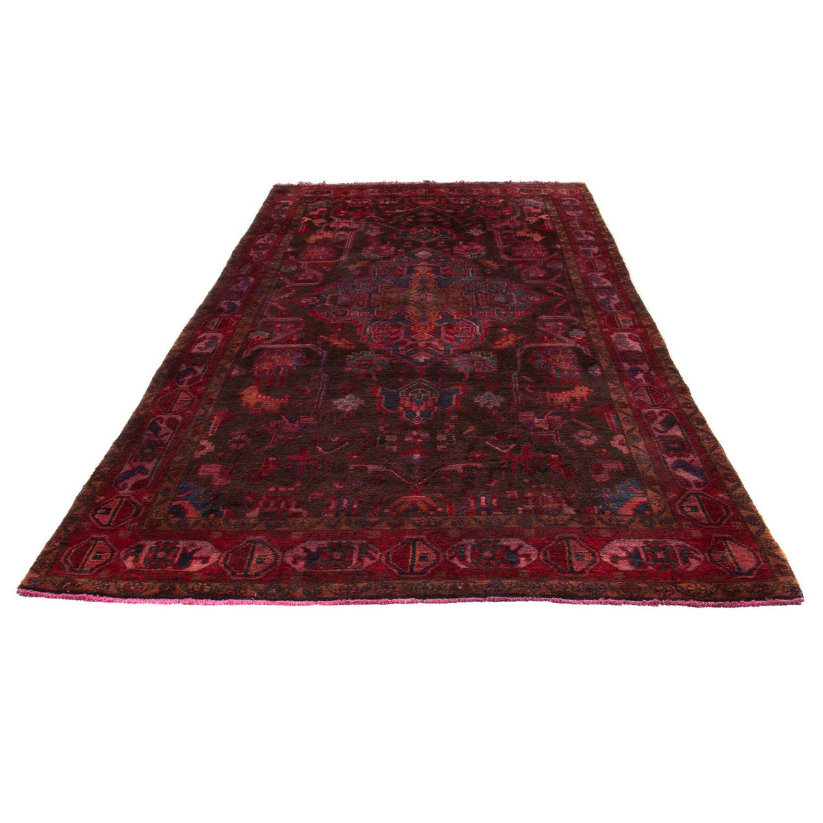 Tapis persan - Nomadic - 330 x 180 cm - rouge foncé