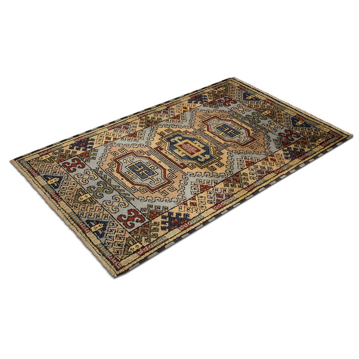 Tapis oriental - 151 x 92 cm - bleu clair