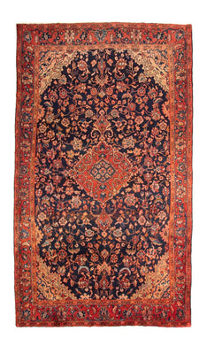 Tapis persan - Nomadic - 364 x 197 cm - bleu foncé