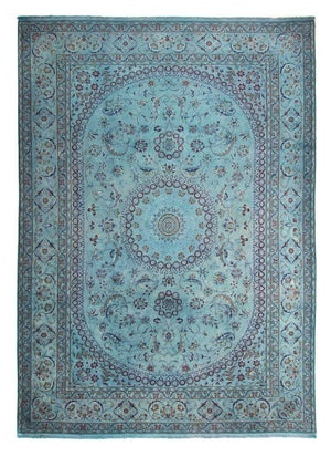 Tapis persan - Nain - Royal - 350 x 250 cm - bleu clair