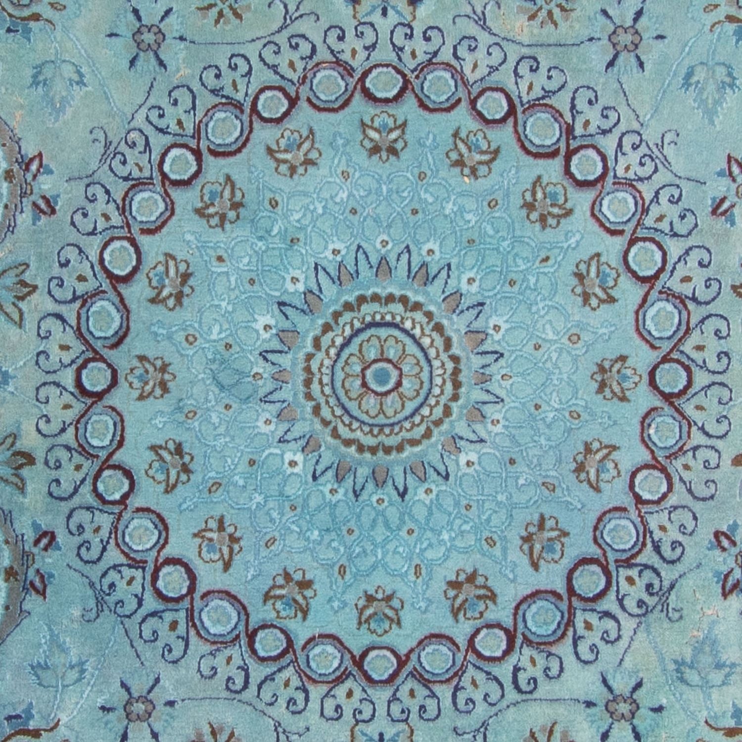 Tapis persan - Nain - Royal - 350 x 250 cm - bleu clair