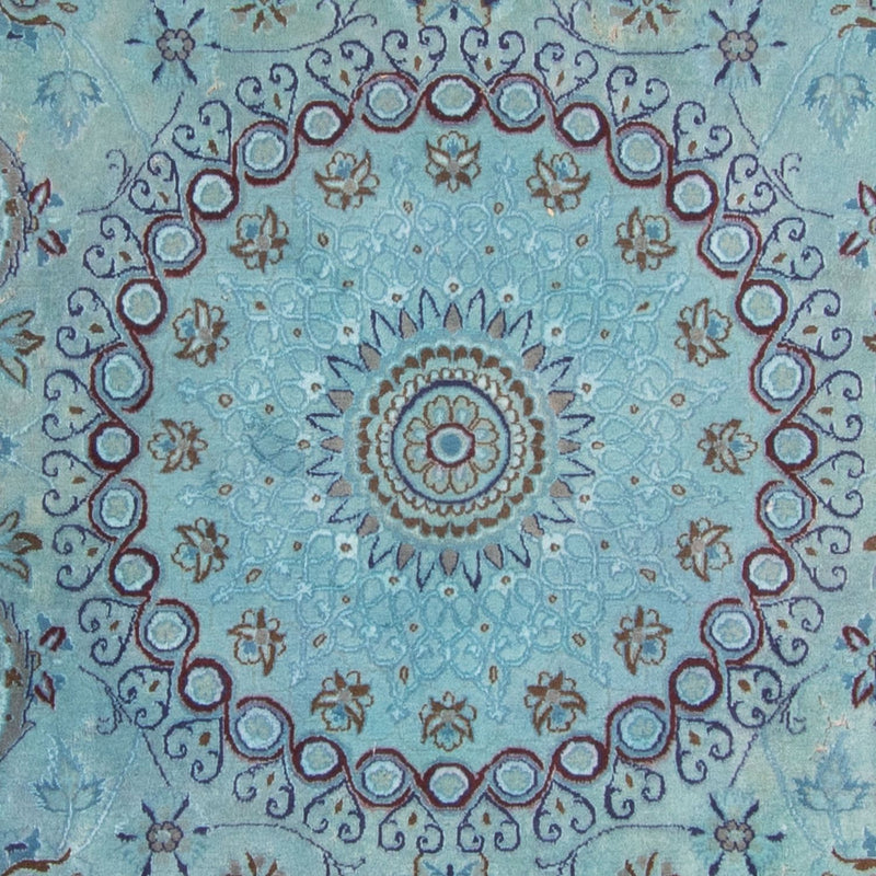 Tapis persan - Nain - Royal - 350 x 250 cm - bleu clair