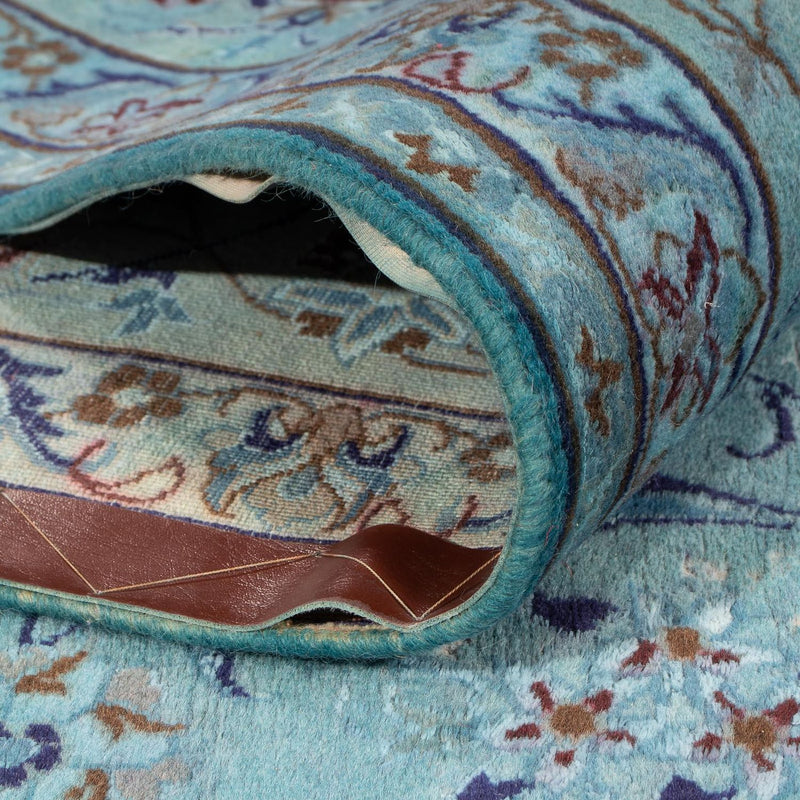 Tapis persan - Nain - Royal - 350 x 250 cm - bleu clair